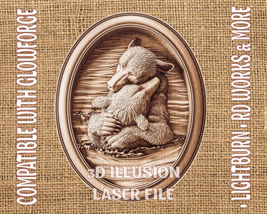 Bears 3d illusion & laser-ready files - 3DWave.us